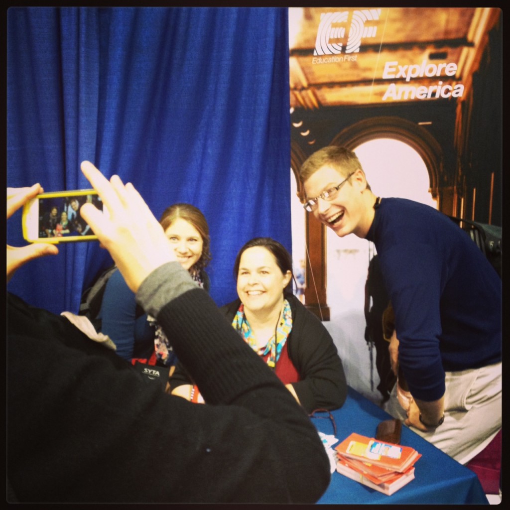 Katie McKnight signing books